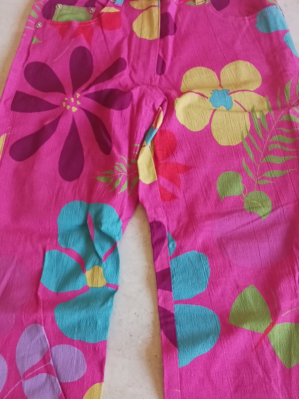 Vintage/Allen B Schwartz - pants & top set,,summer floral design, sz4 / NEW - Picture 9 of 16